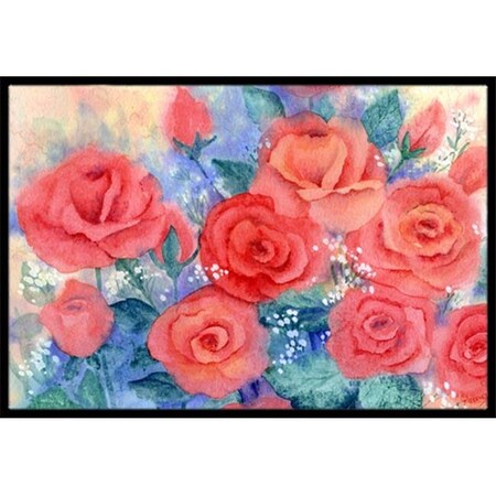 Carolines Treasures Carolines Treasures IBD0251MAT Roses Indoor or Outdoor Mat; 18 x 27 IBD0251MAT
